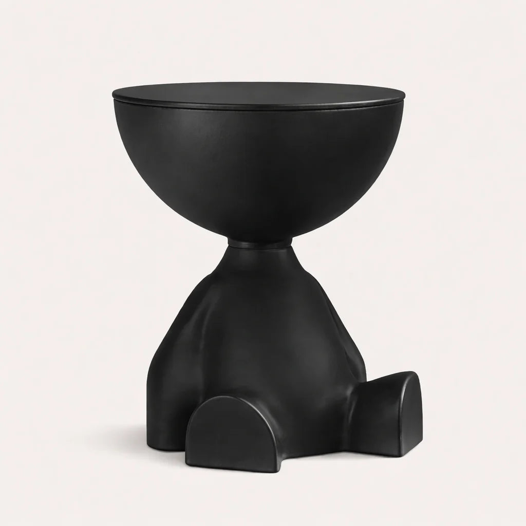 Multifunctional Black Accent Table – Original Resin Design