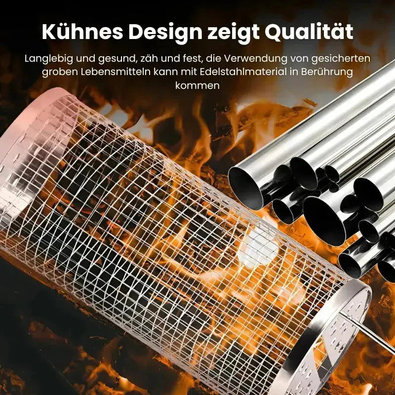 Stainless Steel Rolling Grill Basket