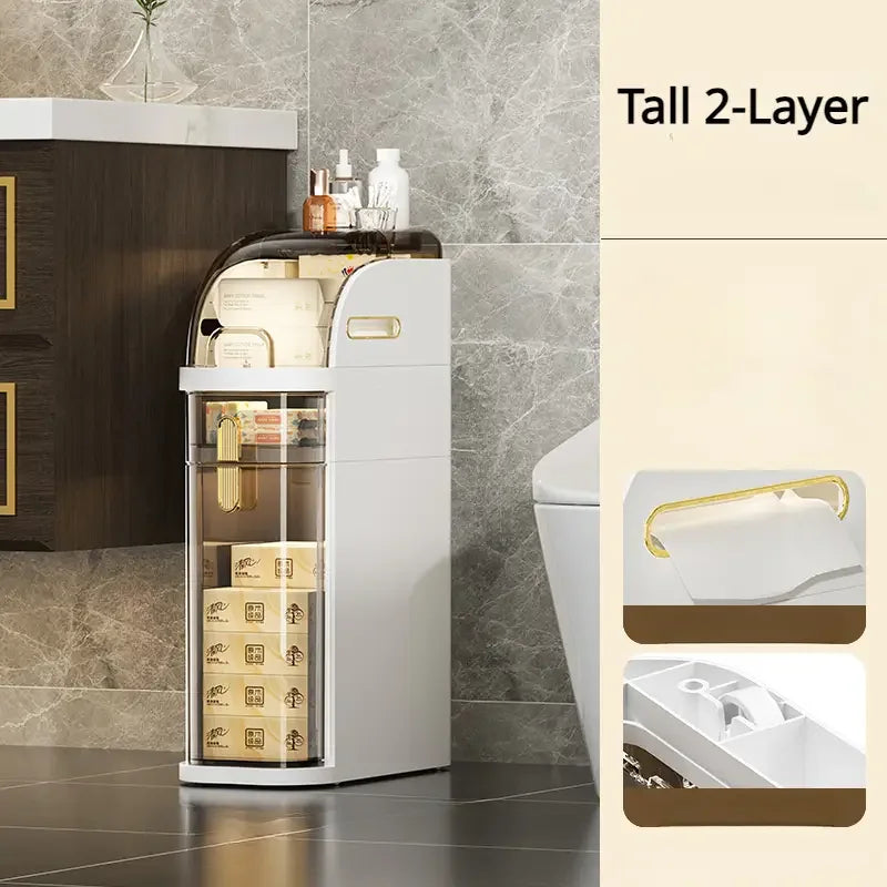 NookGlide™ Slim Rolling Bathroom Organizer