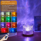 16-Color Water Ripple Ambient Lamp on table showing various color examples