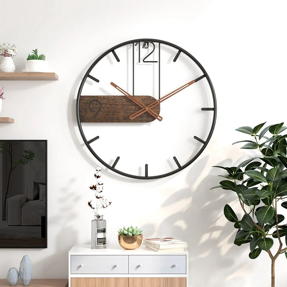 Modern Walnut Wall Clock