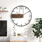 Modern Walnut Wall Clock