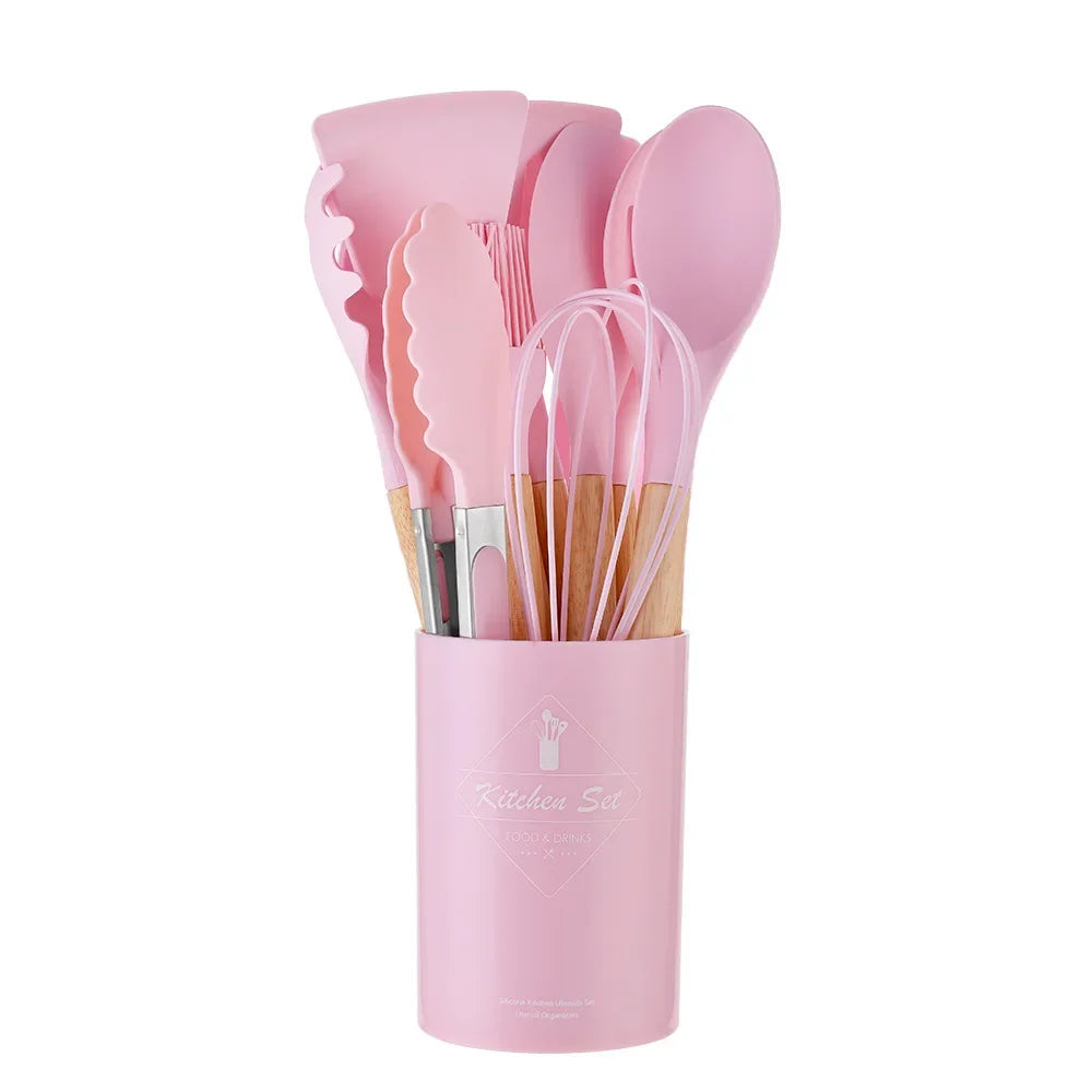 ChefEase™ Premium 12-Piece Silicone Kitchen Utensil Set