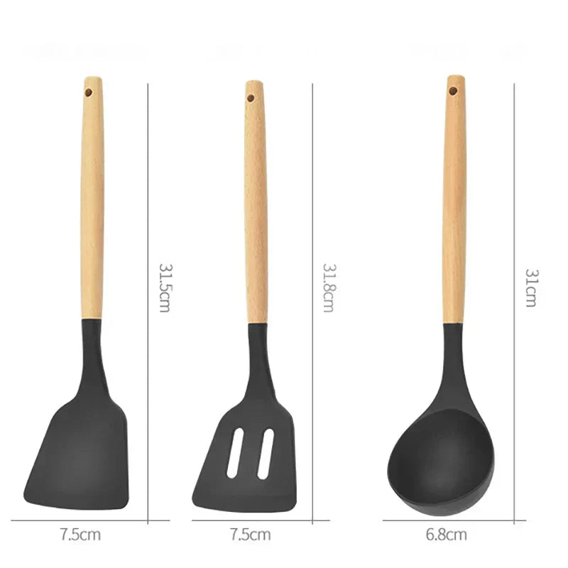 ChefEase™ Premium 12-Piece Silicone Kitchen Utensil Set