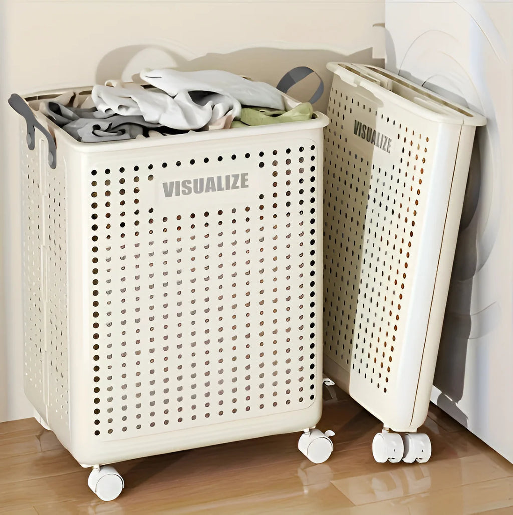 Collapsible Wheeled Laundry Basket