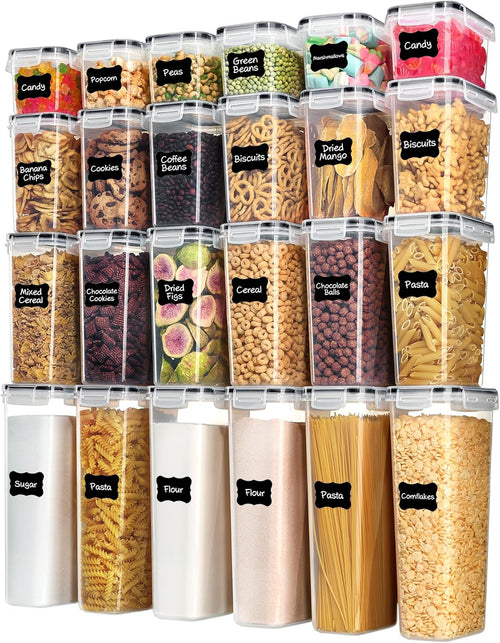 24-Piece Airtight Food Storage Container Set
Airtight food storage containers, Pantry storage containers, Kitchen storage container set, BPA-free food containers, Stackable pantry containers, Dry food storage containers, Cereal storage containers, Flour storage containers, Pantry organization containers, Airtight kitchen containers, Food storage organizer, Plastic food storage containers, Reusable pantry labels, Kitchen pantry organizer