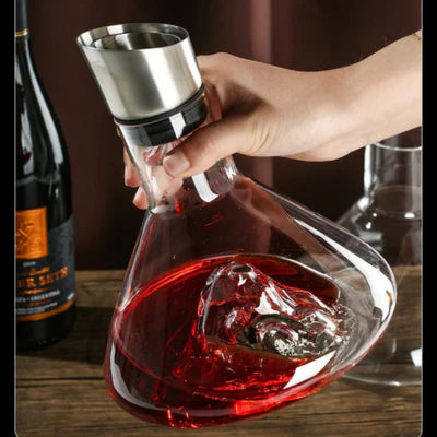 Elegant 1500ML Wine Decanter with Built-In Aerator