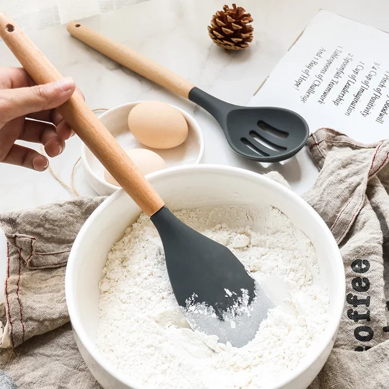 ChefEase™ Premium 12-Piece Silicone Kitchen Utensil Set