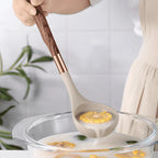 Luxury Silicone Kitchen Utensil Set with Copper & Wood Handles