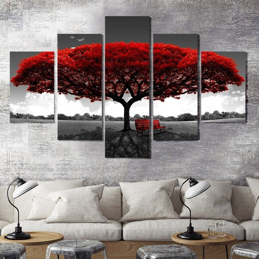Modern Landscape Canvas Wall Art Set – 5 Piece Home Décor Collection
