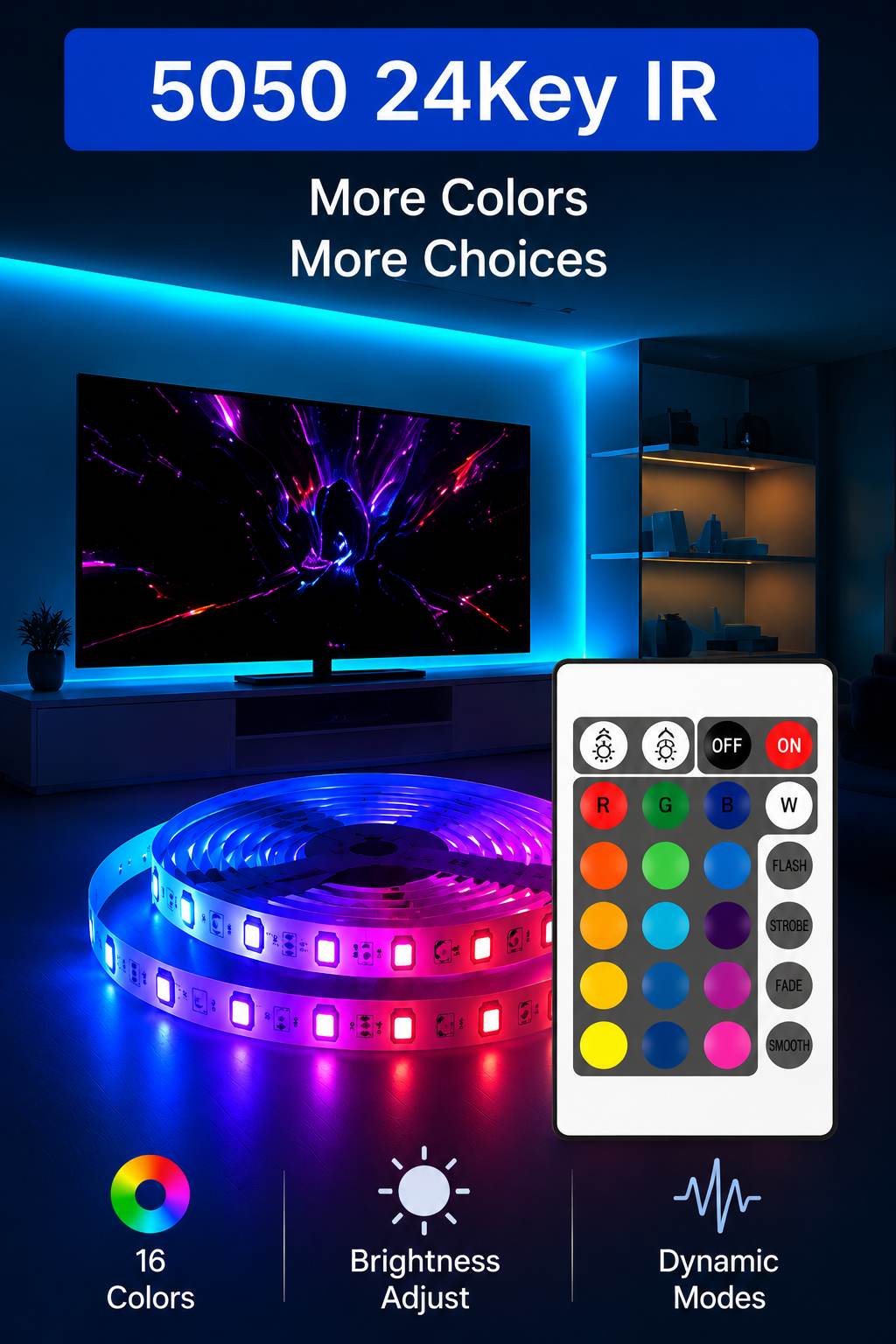 Bluetooth-Controlled LED Accent Lighting