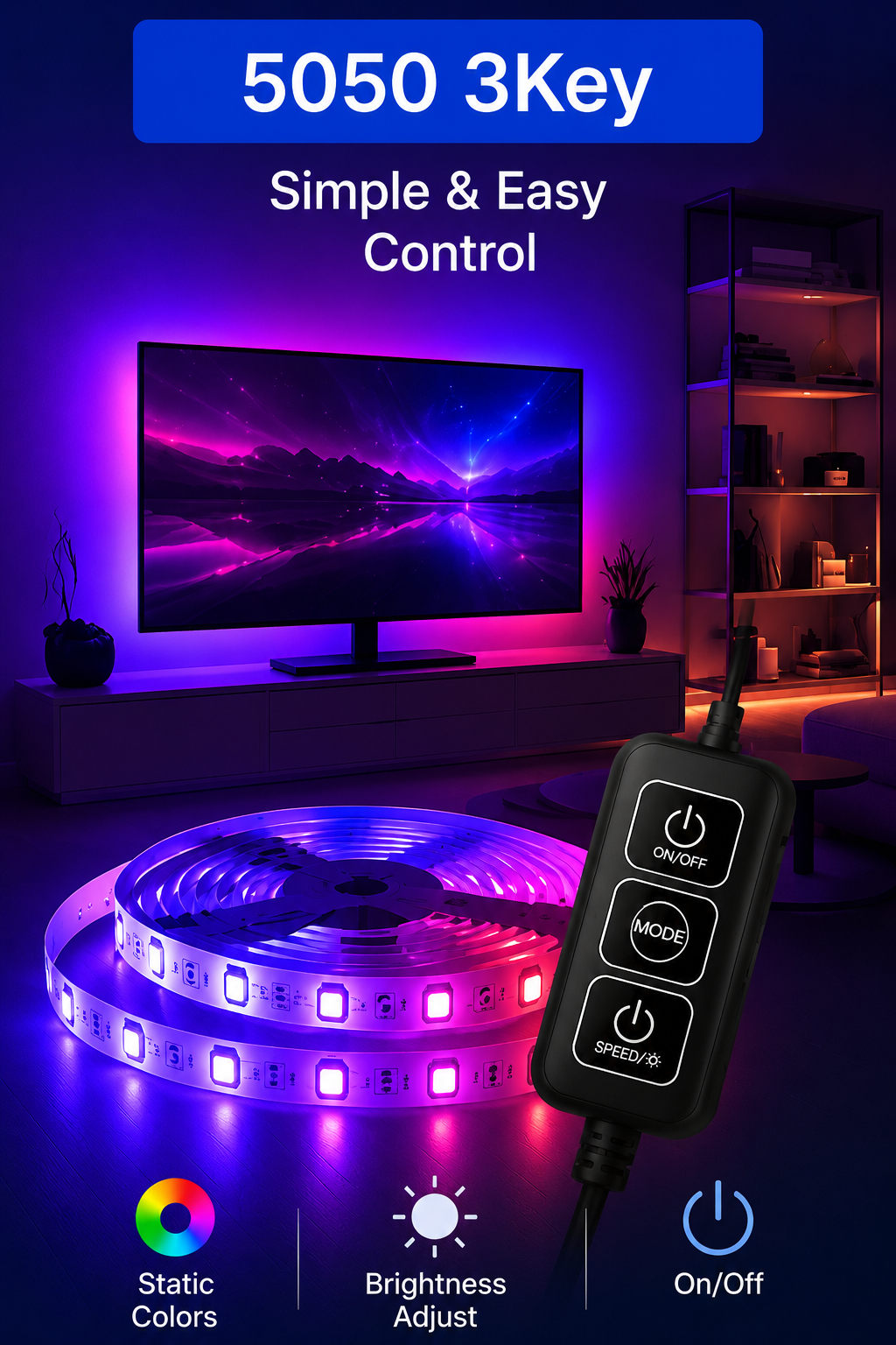 Bluetooth-Controlled LED Accent Lighting