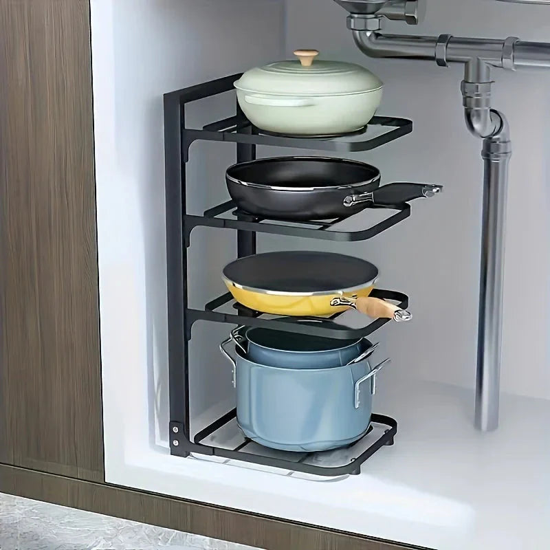 Adjustable Pot & Pan Storage Rack