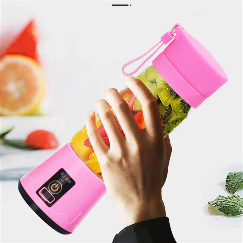 Mini Juice & Smoothie Blender – 6 Blade USB Rechargeable Mixer Cup