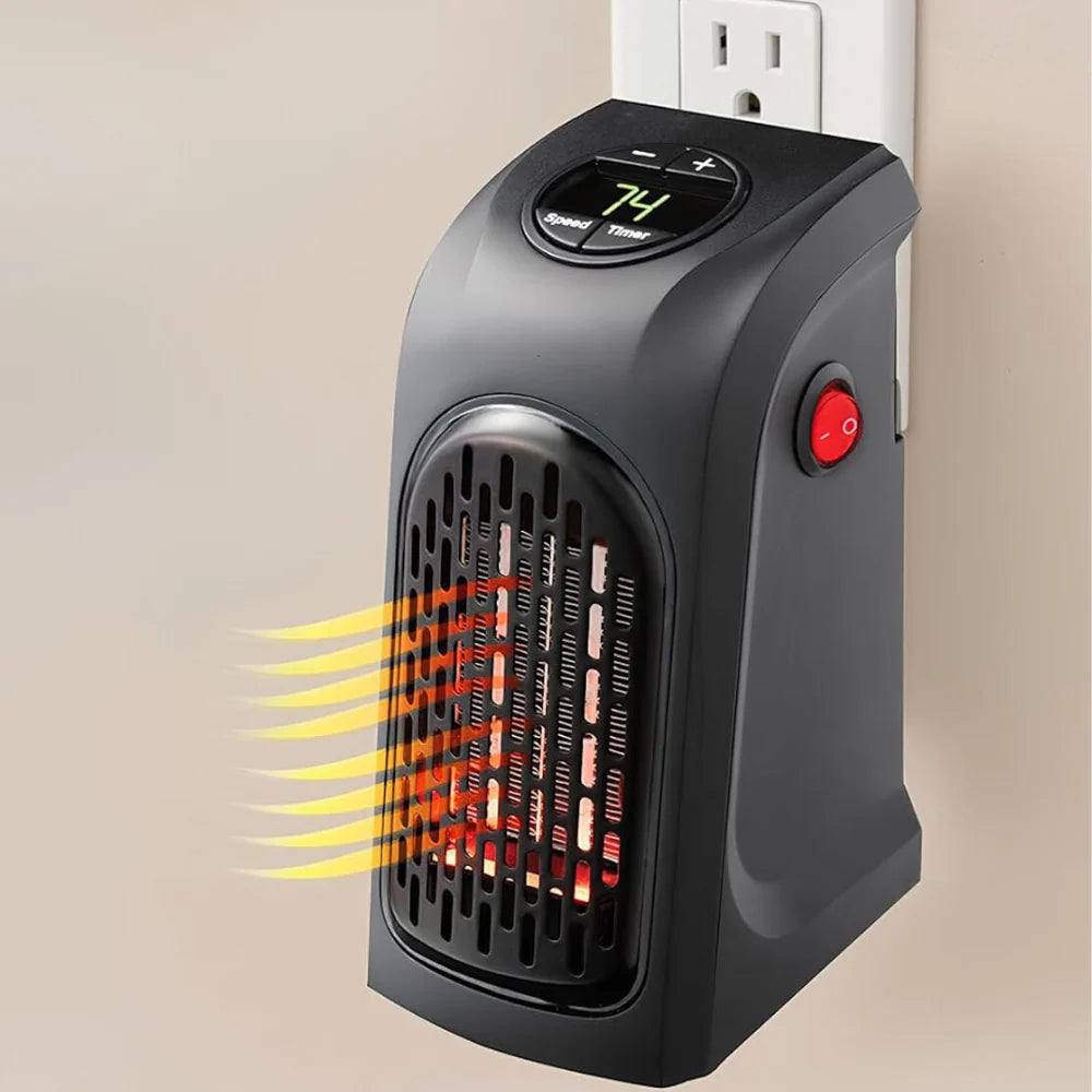 Compact Plug-In Fan Heater with Thermostat