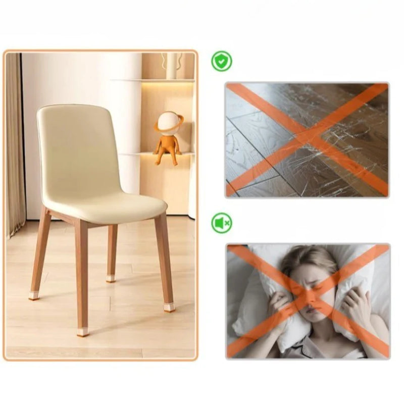 Scratch-Resistant Chair Leg Protectors – 24 Pack