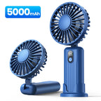Portable Mini Fan,2400Mah USB Rechargeable Hand Neck Fan 3In1 Personal Electric Fan Standing Fans for Room Camping Foldable