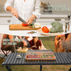 Savorya™ Bamboo Charcuterie & Serving Board with Fresh-Lock Clear Lid