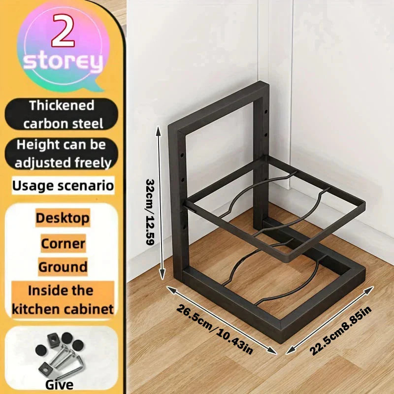 Adjustable Pot & Pan Storage Rack
