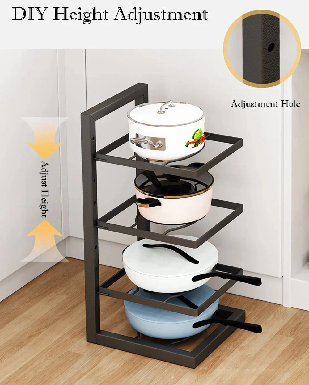 Adjustable Pot & Pan Storage Rack