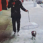 Transparent Pet Umbrella with Adjustable Leash