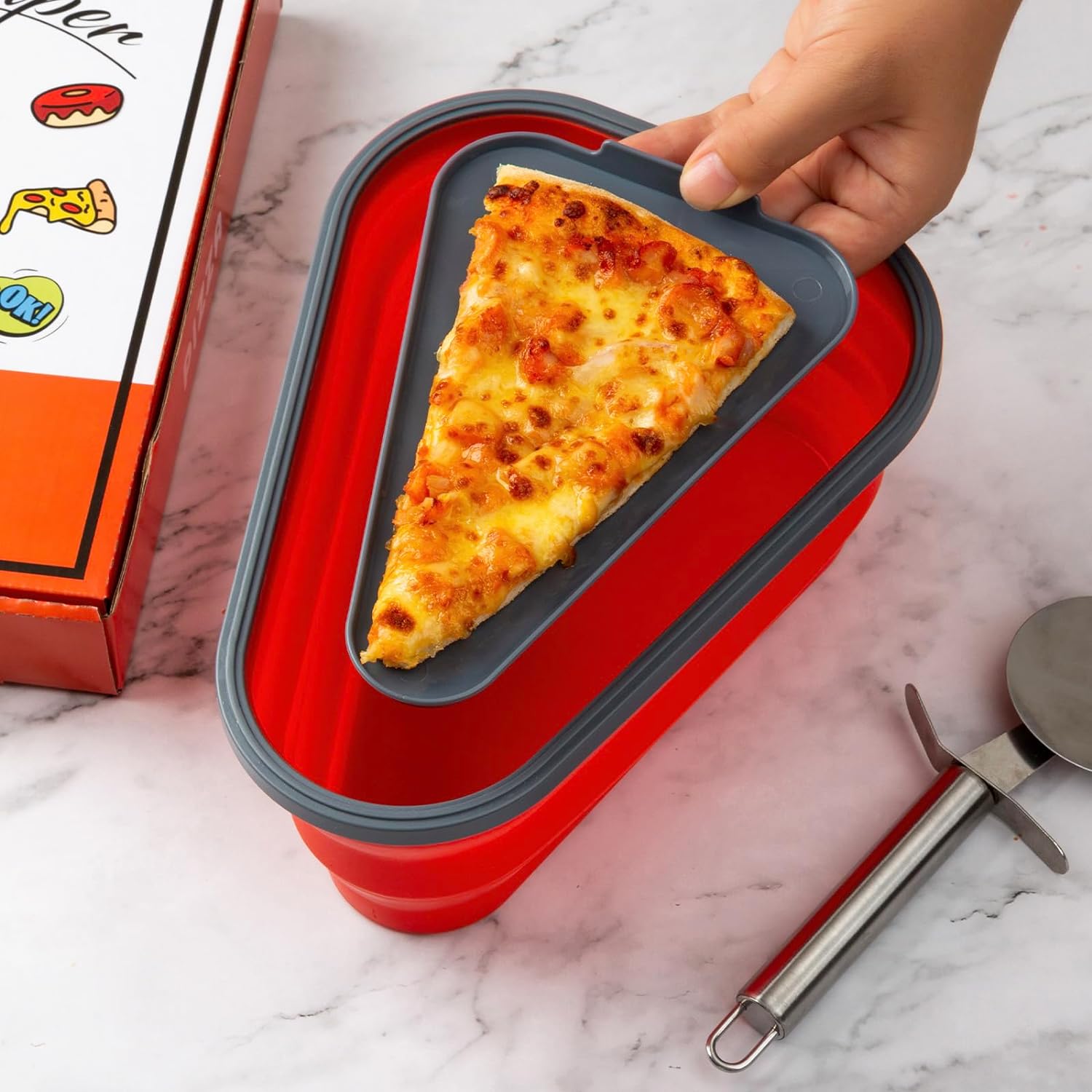 PizzaBox™ Space-Saving Pizza Storage Container