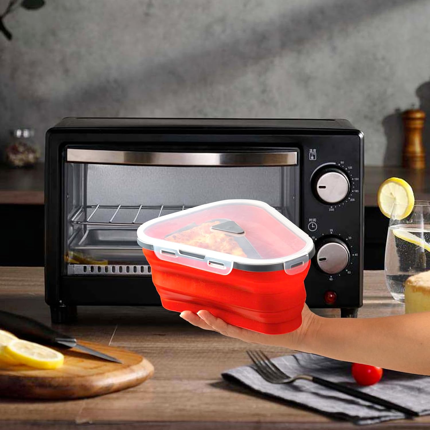 PizzaBox™ Space-Saving Pizza Storage Container