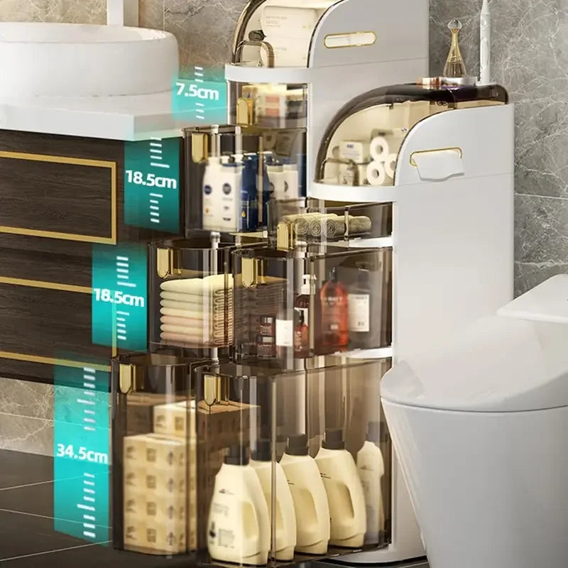 NookGlide™ Slim Rolling Bathroom Organizer