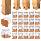 Scratch-Resistant Chair Leg Protectors – 24 Pack