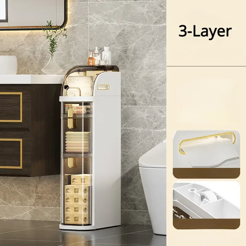 NookGlide™ Slim Rolling Bathroom Organizer