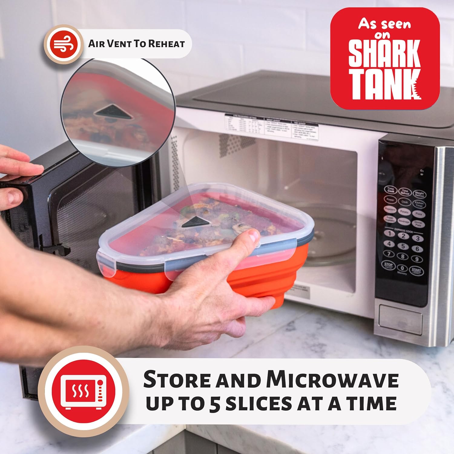 PizzaBox™ Space-Saving Pizza Storage Container