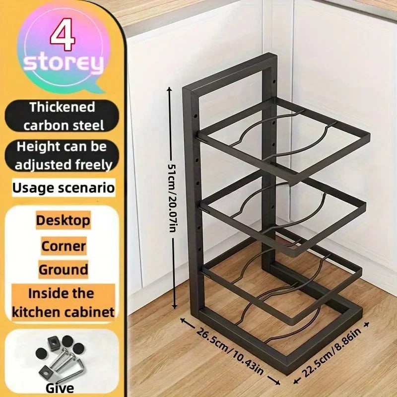 Adjustable Pot & Pan Storage Rack
