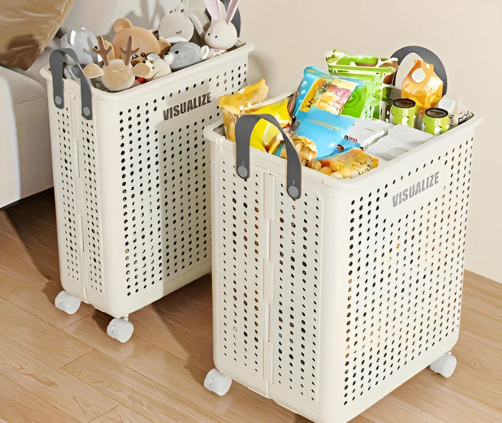 Collapsible Wheeled Laundry Basket