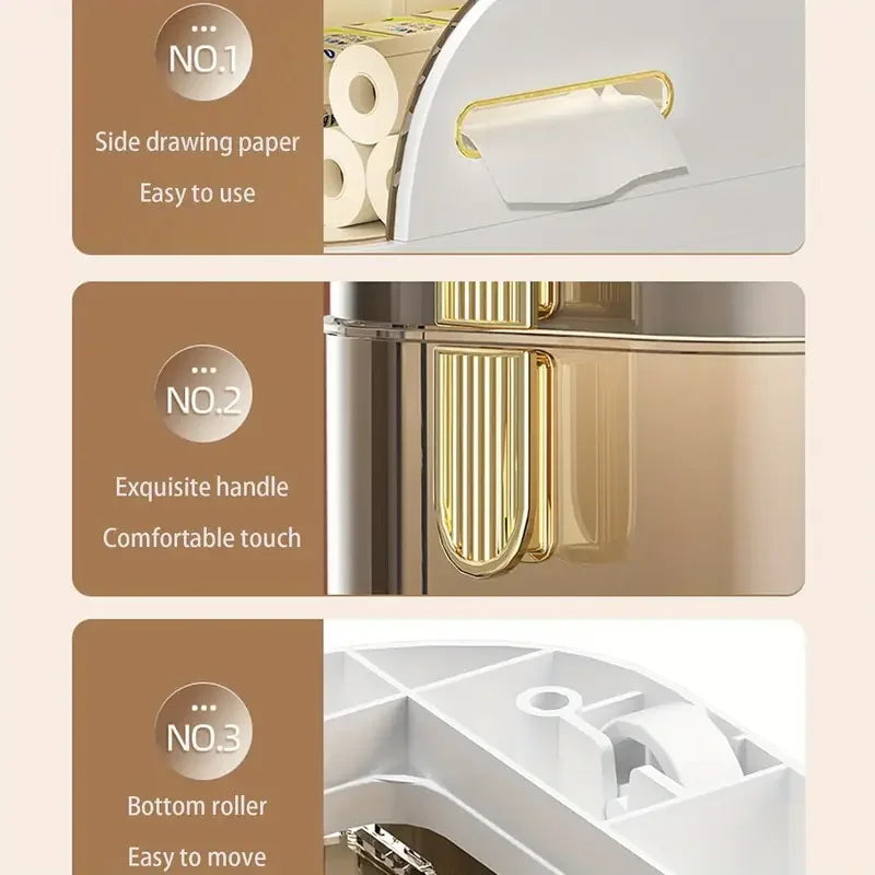 NookGlide™ Slim Rolling Bathroom Organizer