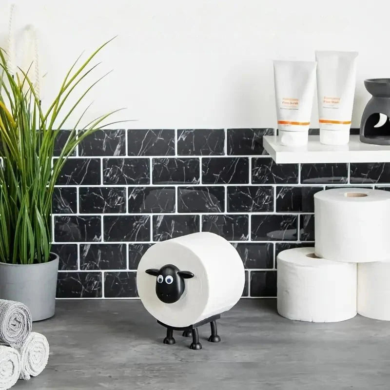 Sheepease™ Decorative Sheep Toilet Paper Holder & Storage Rack - Set of 2