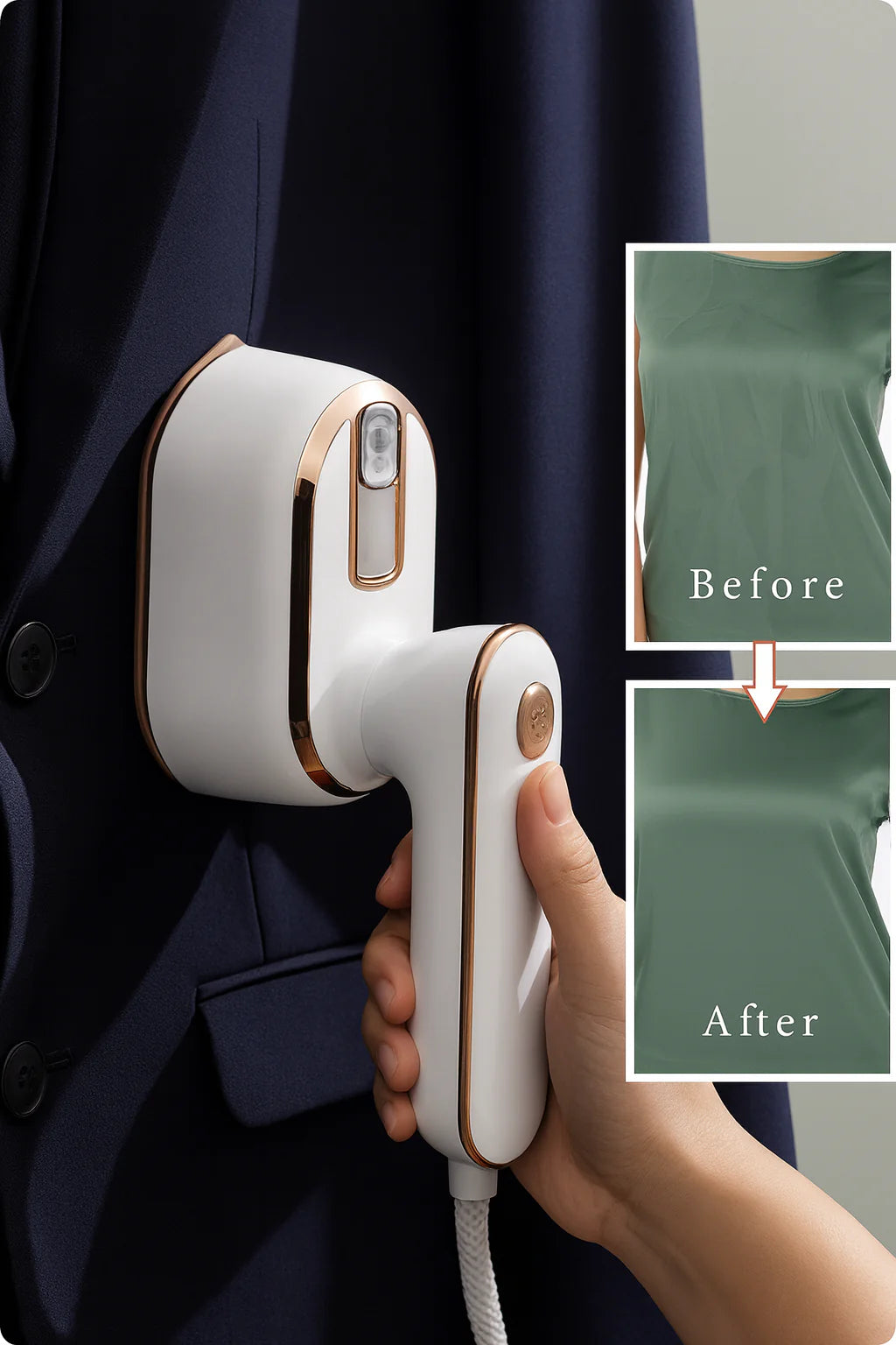 Portable Garment Steamer & Wrinkle Remover