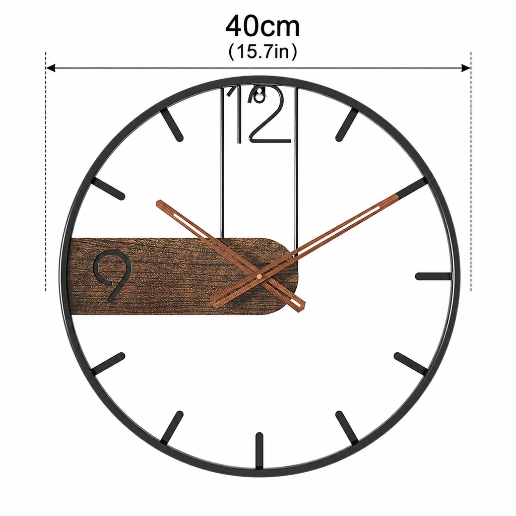 Modern Walnut Wall Clock