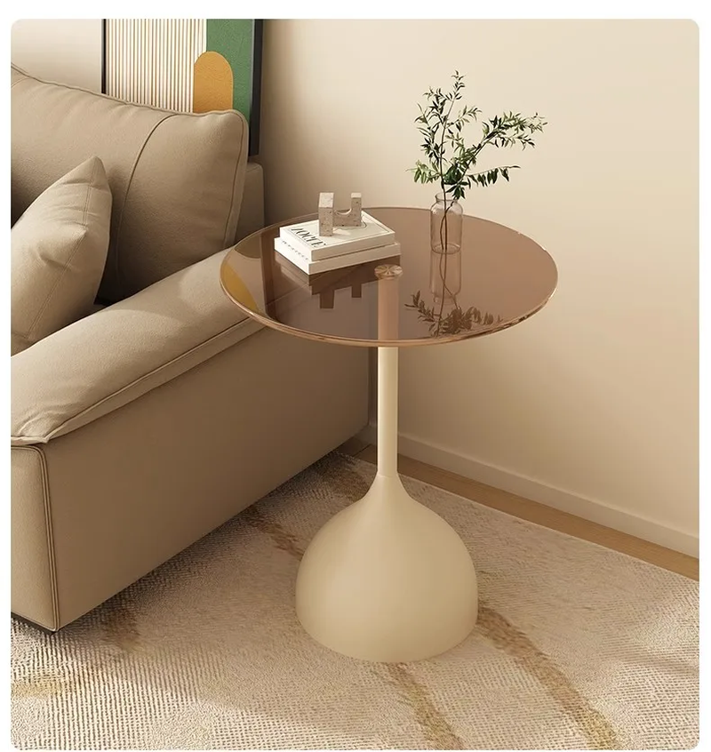 Varellia Round Glass Side Table