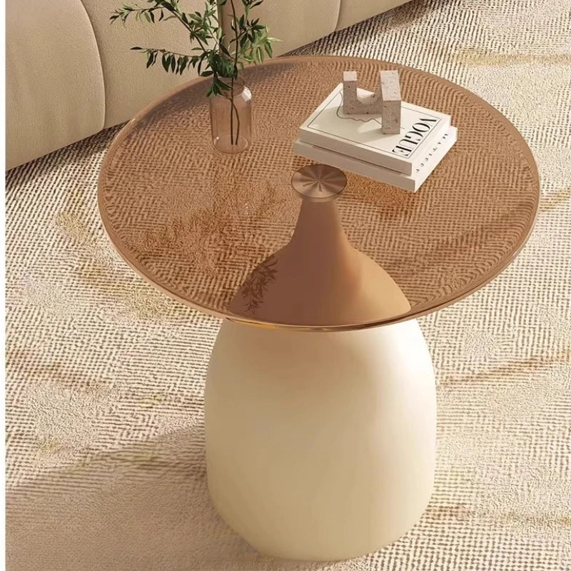 Varellia Round Glass Side Table
