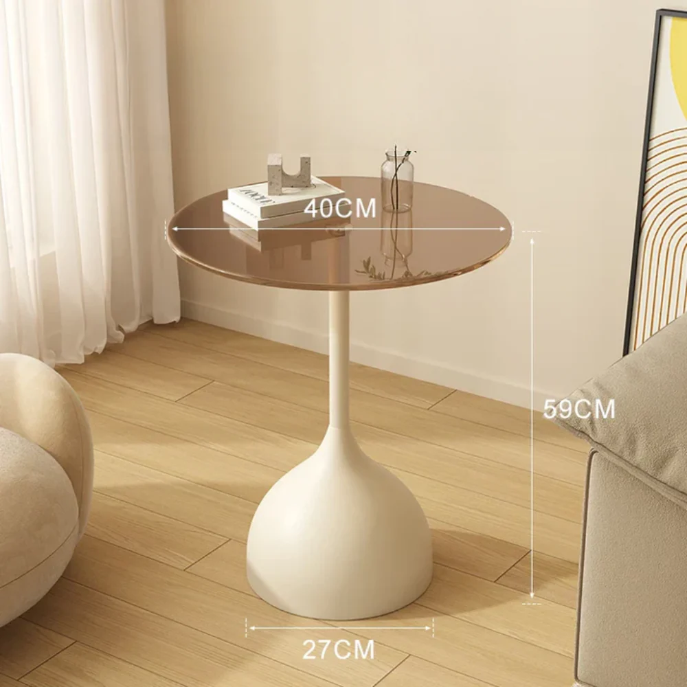 Varellia Round Glass Side Table