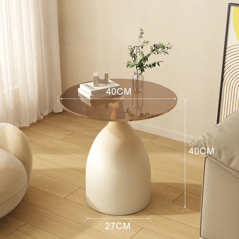 Varellia Round Glass Side Table