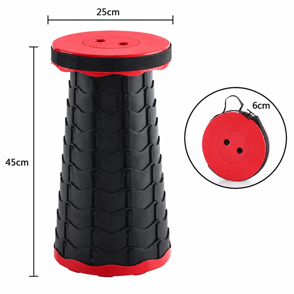 GlideRest™ Portable Adjustable Folding Stool