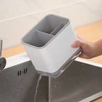 Multi Functional Tableware Storage Rack for Household Kitchen, Chopstick Storage Tube with Drainage Tray, Mold Resistant