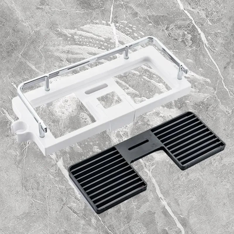 Shower Bar, Shower Head, Storage Rack, Lifting Shower Tray, Non Perforated Multifunctional Bathroom Storage Rack
