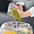 360° Rotating Dry Food Organizer for Rice, Grains & Cereal