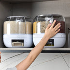 360° Rotating Dry Food Organizer for Rice, Grains & Cereal
