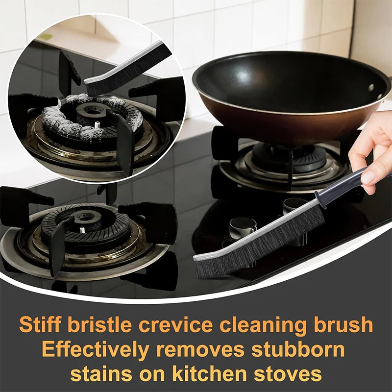 3Pcs Hard Bristle Crevice Cleaning Brush Gap Cleaning Brush Corner Cleaning Brush Kitchen Window Cleaning Brush JT357