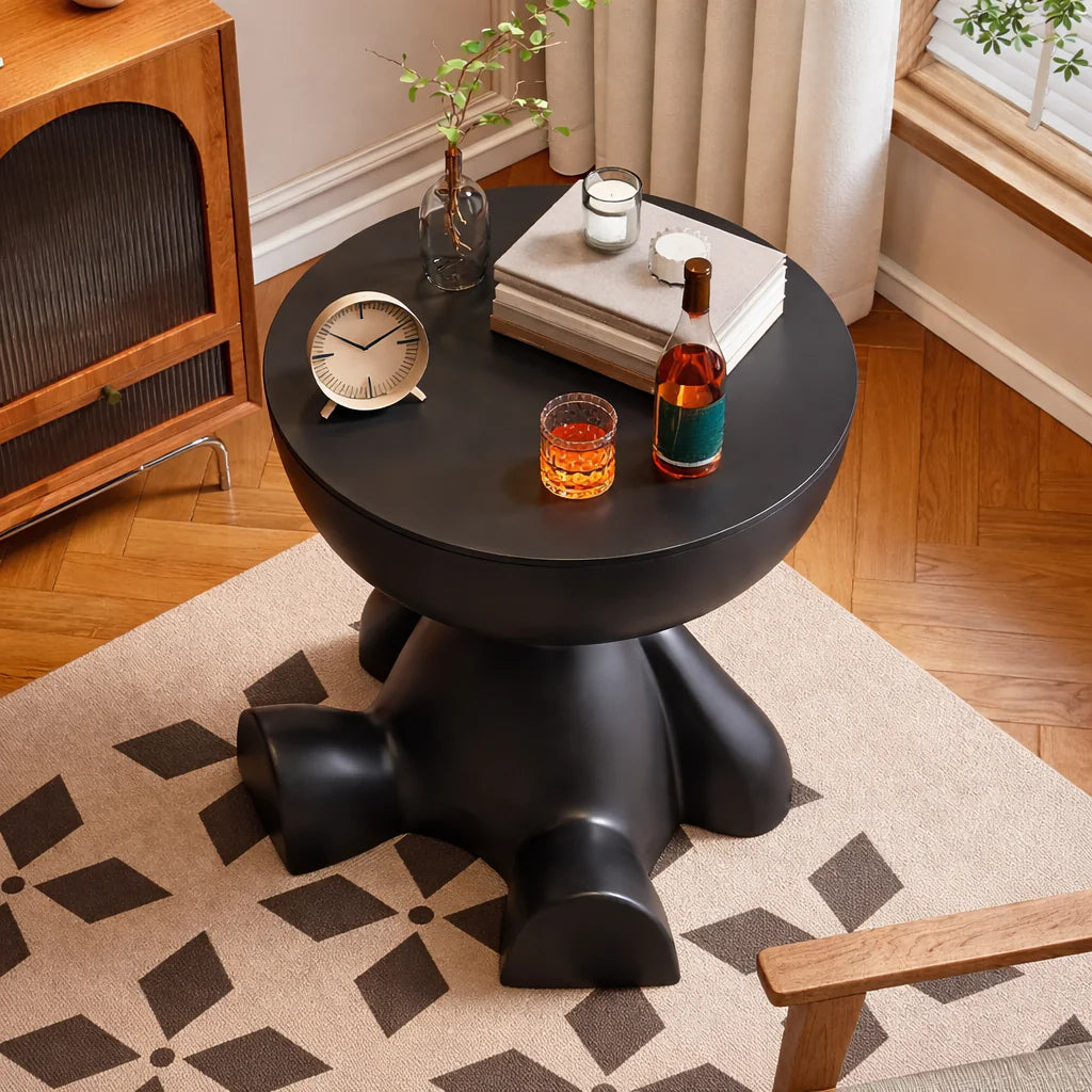 Multifunctional Black Accent Table – Original Resin Design