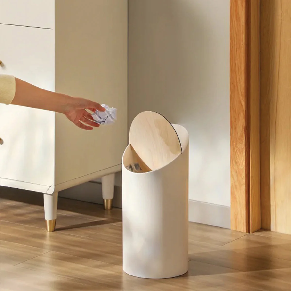 Modern Odor-Control Waste Bin