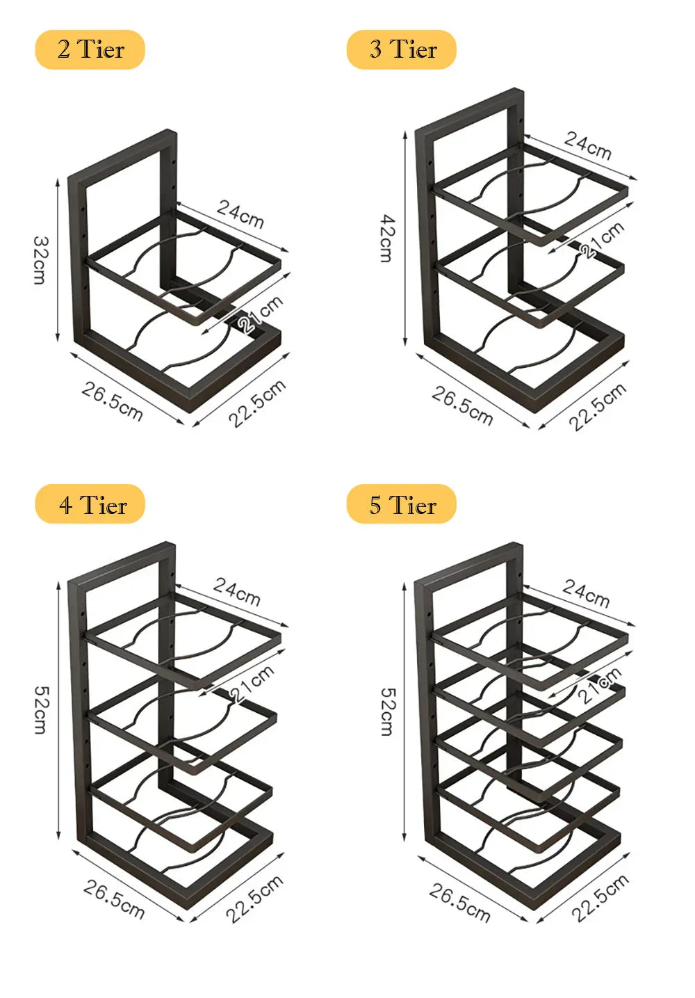 Adjustable Pot & Pan Storage Rack